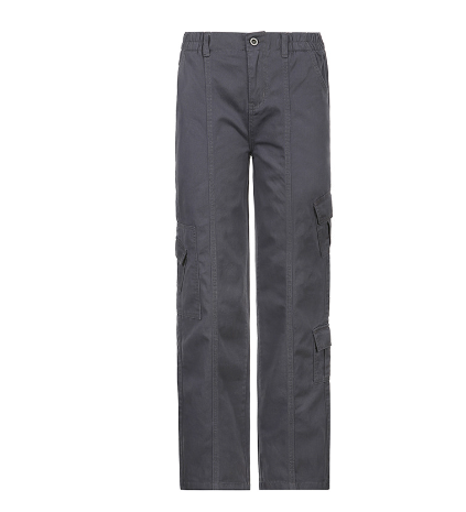 Cargo Solid Baggy Pants